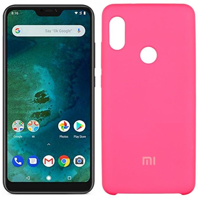 Чохол Soft Case для Xiaomi Redmi 6 Pro/Mi A2 Lite Яскраво малиновий FULL
