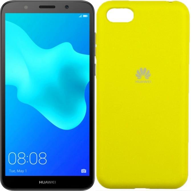 Чехол Soft Case для Huawei Y5 2018 Ярко жёлтый FULL