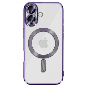 Чехол Wave Metyal Shining with MagSafe для iPhone 17 Фиолетовый