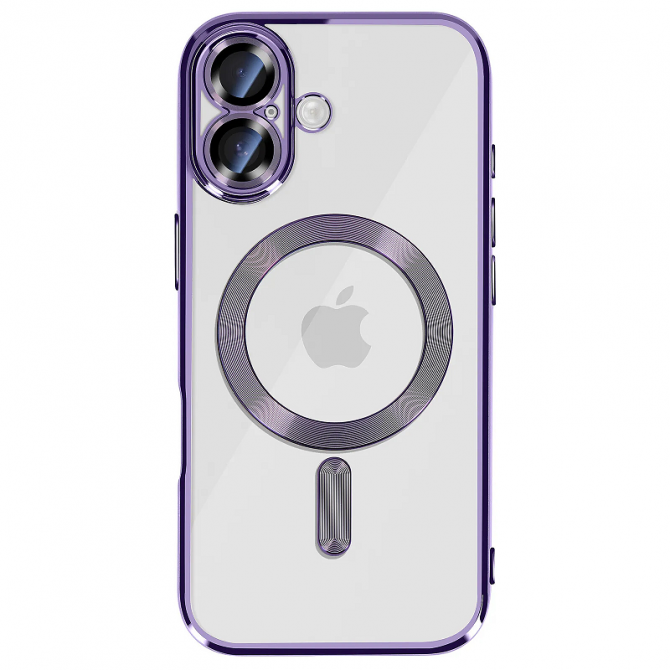 Чехол Wave Metyal Shining with MagSafe для iPhone 17 Фиолетовый