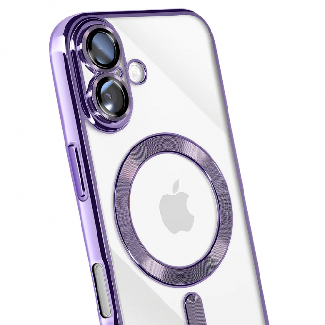 Чехол Wave Metyal Shining with MagSafe для iPhone 17 Фиолетовый-2