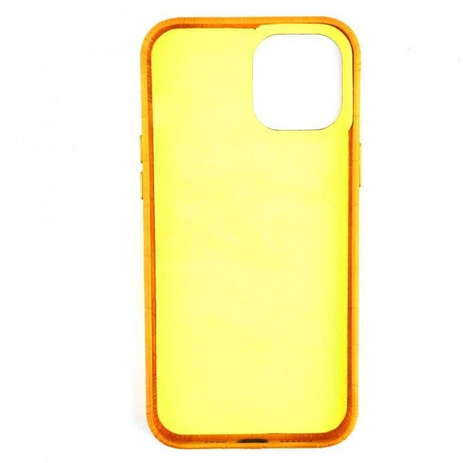 Чехол Leather Croc для Apple Iphone 12/12 Pro Orange-2