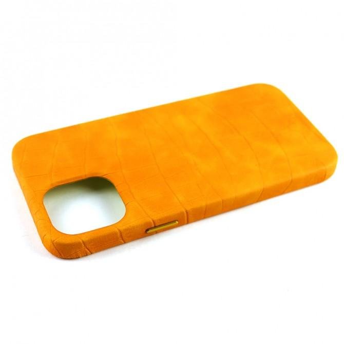 Чехол Leather Croc для Apple Iphone 12/12 Pro Orange-3