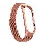 Браслет для Xiaomi Band 3/4 milanese design Pink gold
