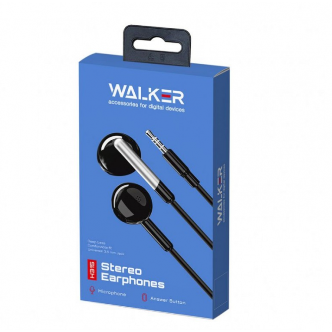 Навушники WALKER H315 with mic Black-1