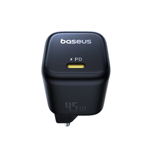 Мережевий зарядний пристрій 1Type-C Baseus PicoGo GaN Fast Charger 45W EU Cosmic Black-1