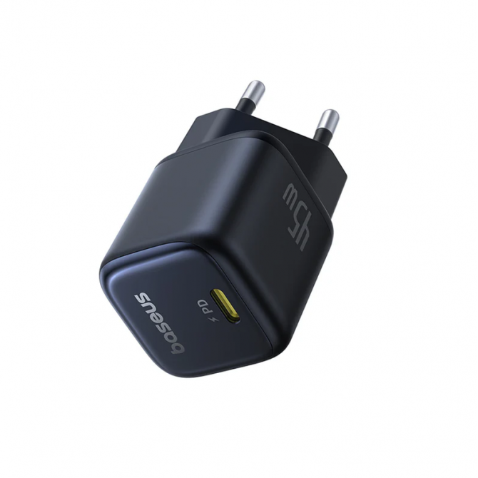 Мережевий зарядний пристрій 1Type-C Baseus PicoGo GaN Fast Charger 45W EU Cosmic Black-3