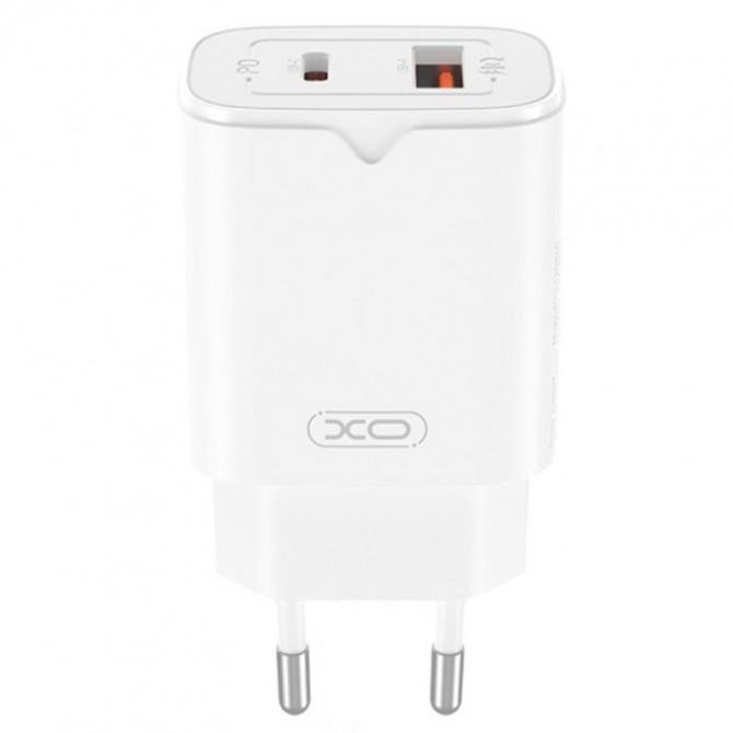 Мережевий зарядний пристрій XO L130 PD/QC 3.0 GaN 30W/1USB + 1USB-C White-1