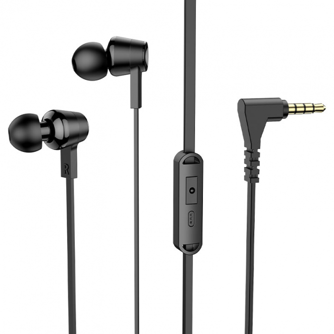 Наушники Hoco M86 Oceanic universal earphones with mic Black-1