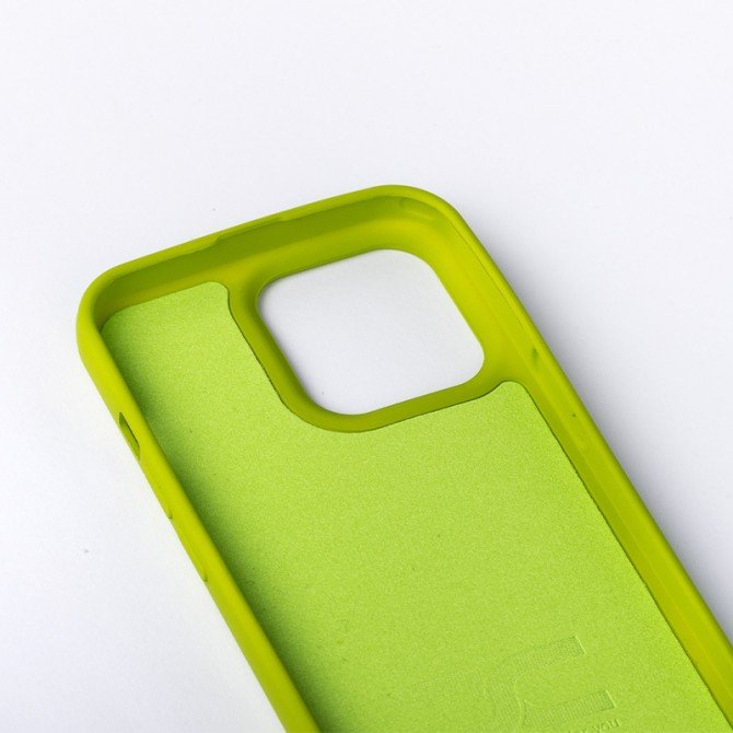 Оригінальний силіконовий чохол для iPhone 13 Салатовий FULL (без лого)-2