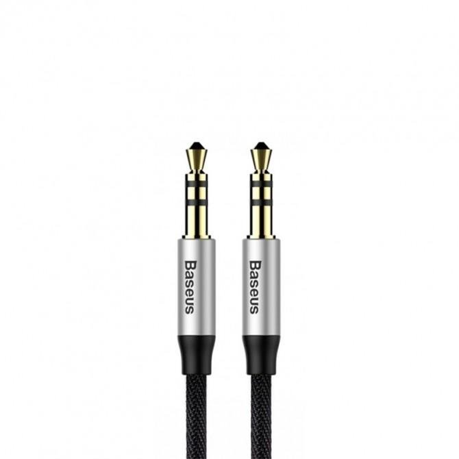 Кабель AUX Baseus M30 Yiven 3.5`` 1m Black/Silver (CAM30-BS1)-1
