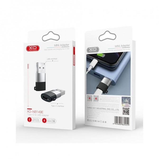 Адаптер XO NB149E Type-C to USB 2.0 Black-1