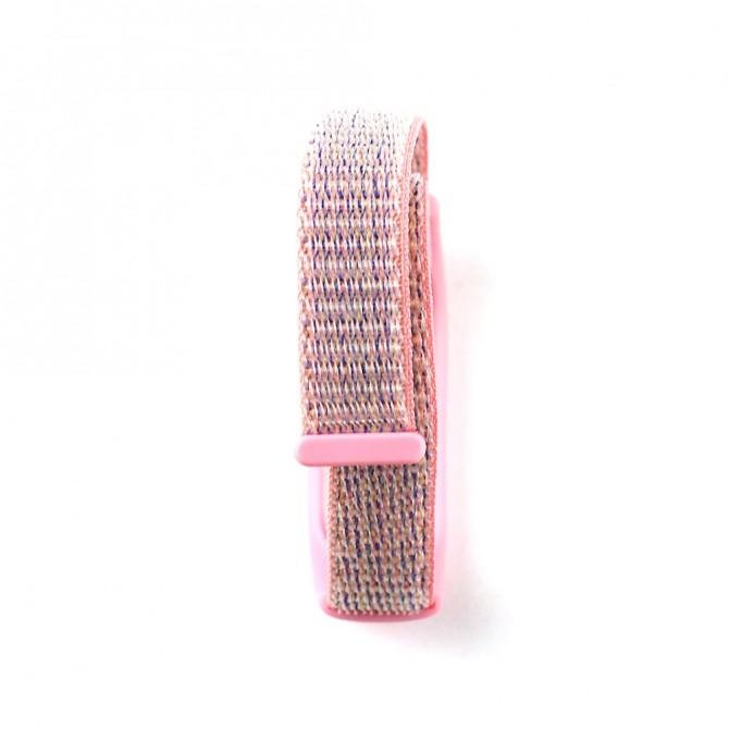 Ремінець для Xiaomi Band 3/4 Nylon design Pink/Grey-2
