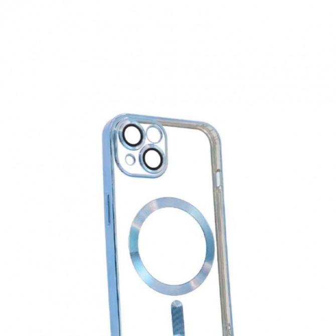 Силіконовий чохол SHINING with MagSafe для iPhone 15 Бузковий-1