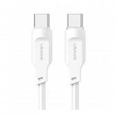 Кабель Usams US-SJ567 Type-C To Type-C PD 100W Data Cable Lithe Series 1.2m White