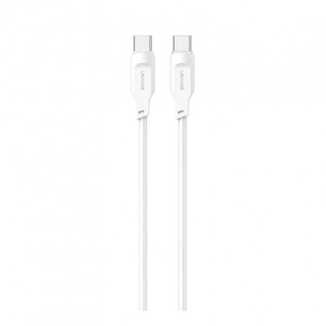 Кабель Usams US-SJ567 Type-C To Type-C PD 100W Data Cable Lithe Series 1.2m White-1