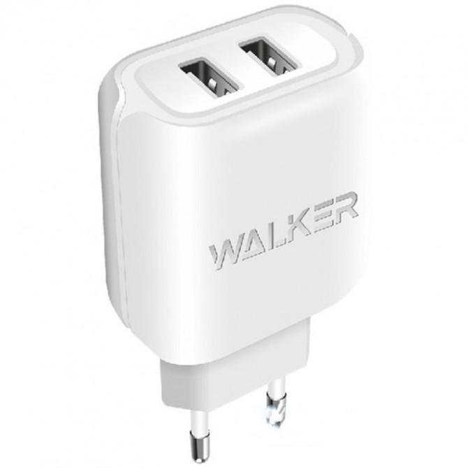 МЗП 2USB WALKER WH-27 + MicroUSB 2A White-1