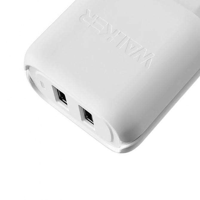 МЗП 2USB WALKER WH-27 + Type-C 2A White-1