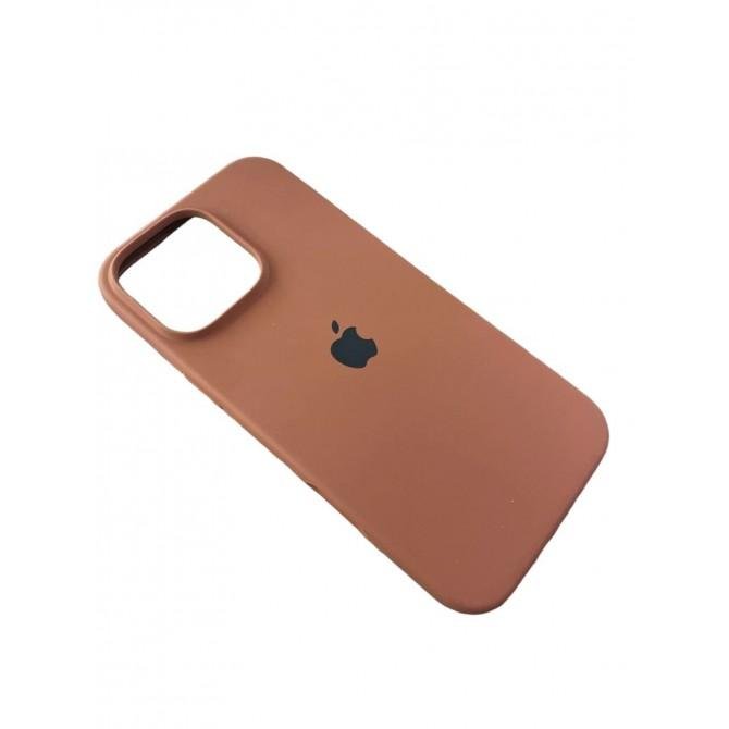 Силиконовый чехол для iPhone 16 Pro Saddle Brown FULL-2