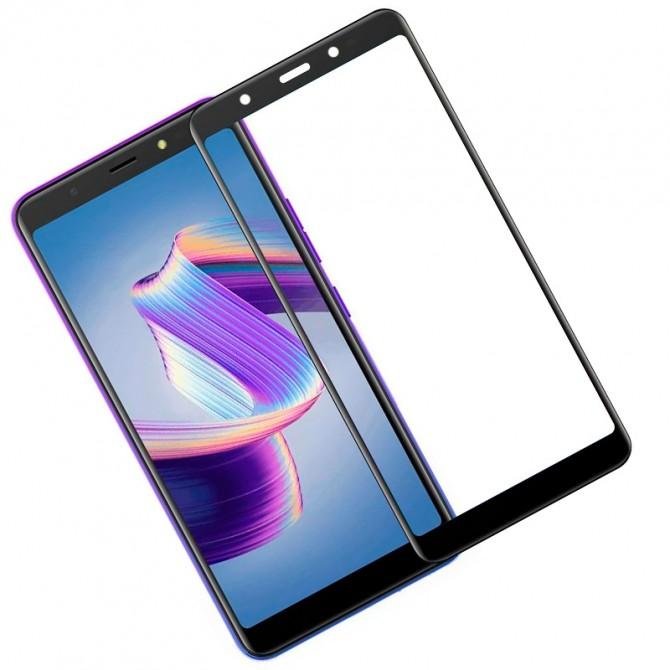 Защитное стекло для TECNO POP 4 Full Glue (0.25 мм, 2.5D, черное) ЛЮКС-1