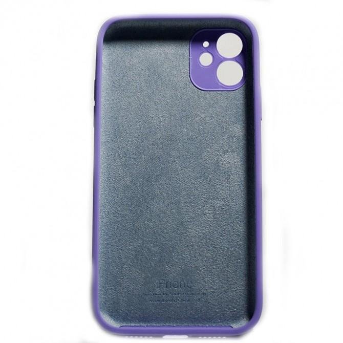 Оригінальний силіконовий чохол для iPhone 11 Лавандовий FULL (SQUARE SHAPE)-1