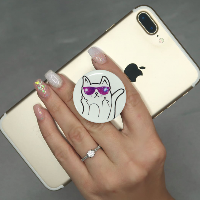 Тримач Pop Socket Cat in Glass-3