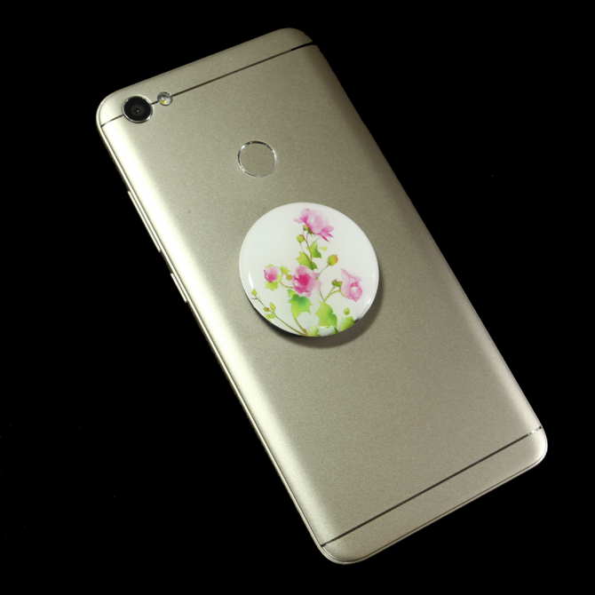 Держатель Pop Socket Flowers White-Pink-2