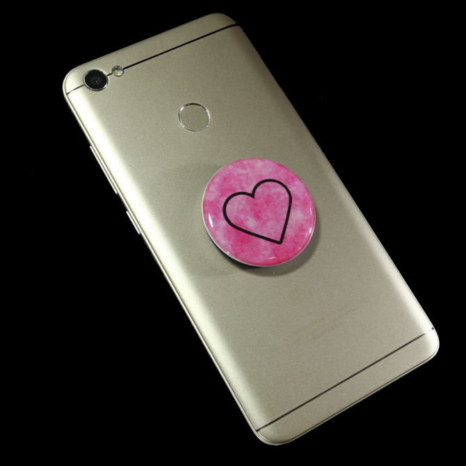 Тримач Pop Socket Серце/Рожевий-2