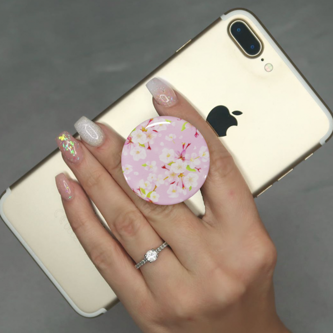 Тримач Pop Socket Magnetic Квіти Рожевий-3