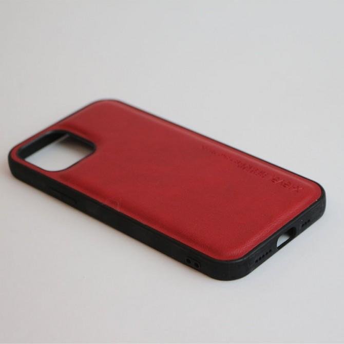 Чохол X-Level Leather series iPhone 12/12 Pro Red-3