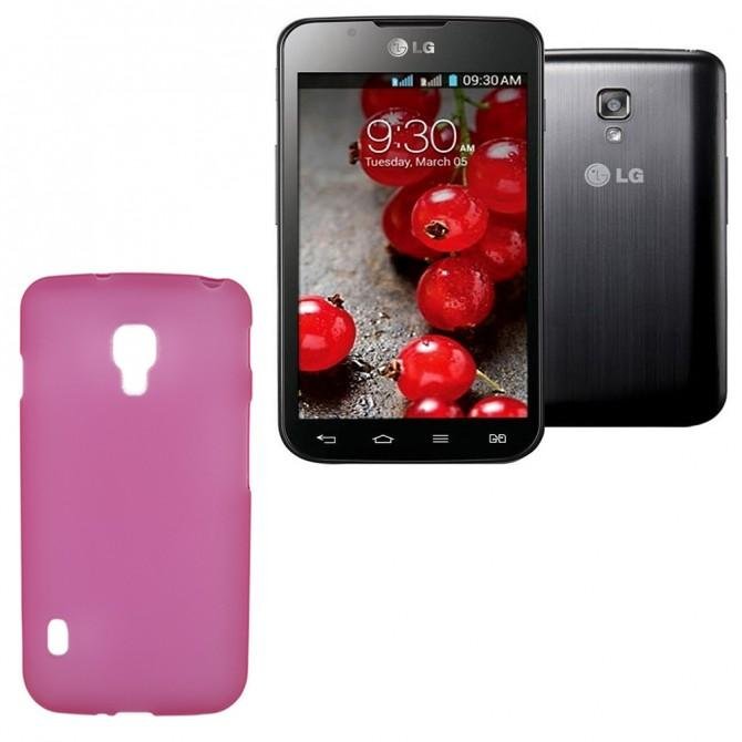 Чохол Silicone Case для LG L7 II Dual/P715 Рожевий-2