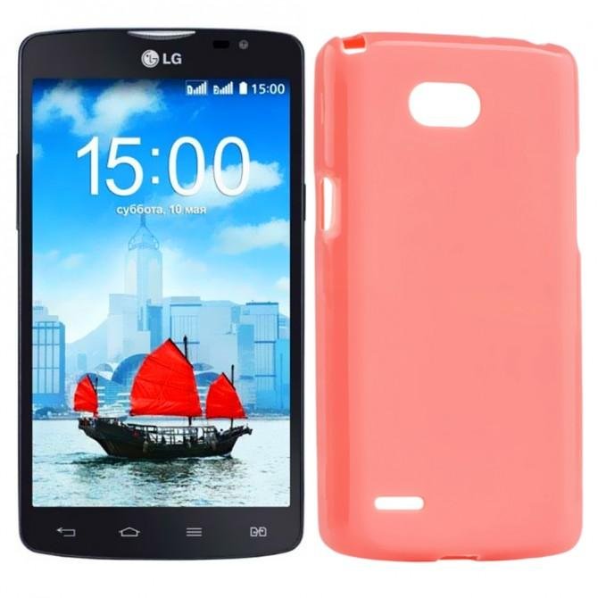 Чехол Silicone Case для LG L80/D380 Pink