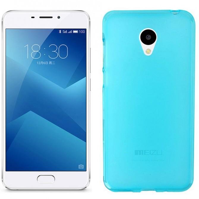 Чехол Silicone Case для Meizu M5 Blue