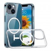 Чохол силіконовий MagSafe для Apple iPhone 15 Plus Прозорий