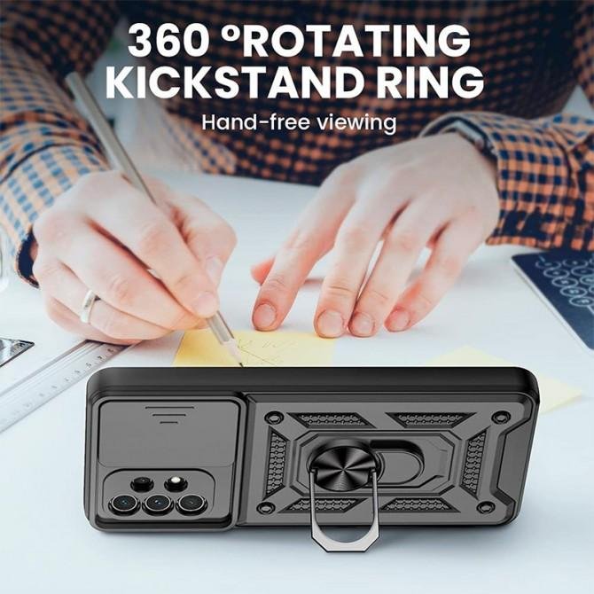 Чехол HONOR Hard Defence Series Samsung A536 Galaxy A53 5G Black (with Camshield and magnet)-2