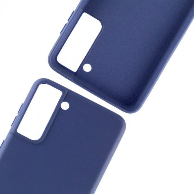 Чехол накладка Original Soft Case Samsung G990 Galaxy S21 FE Синий FULL-2