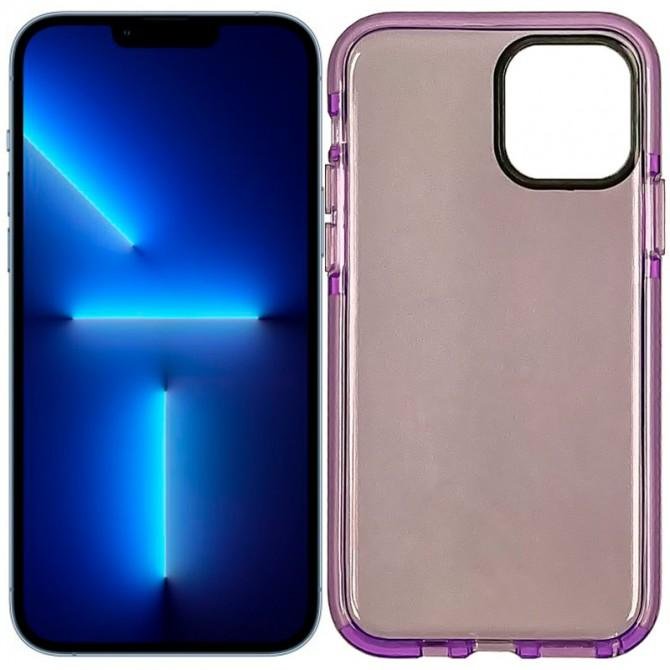 Чохол силіконовий Clear Neon для Apple iPhone 13 Pro Max Фіолетовий