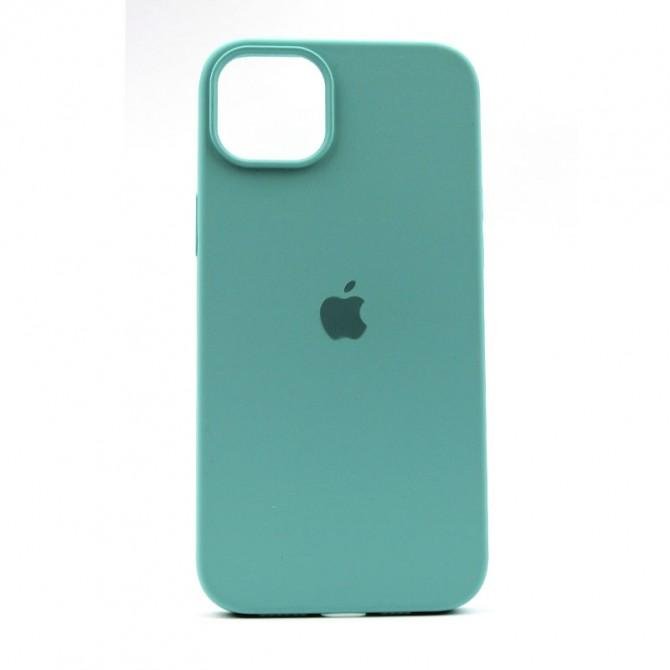 Оригинальный силиконовый чехол для iPhone 14 Plus Ice Sea Blue FULL