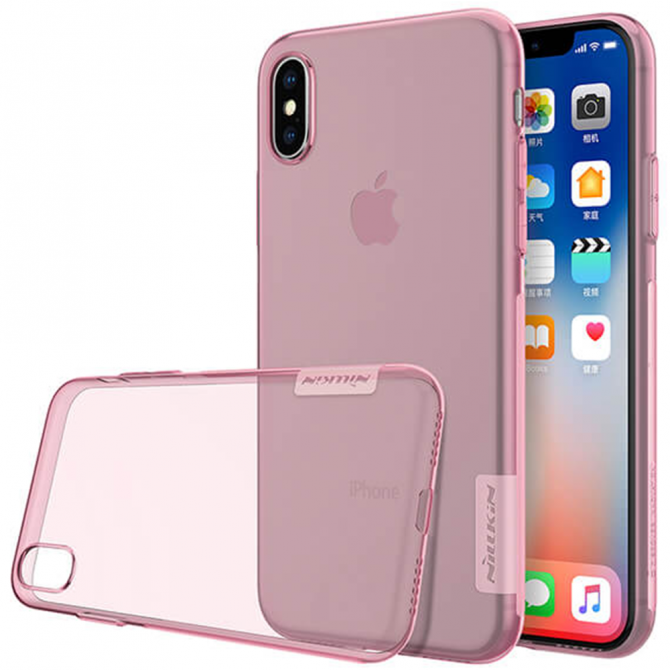 Чехол NILLKIN Nature TPU для iPhone X/Xs Pink-1