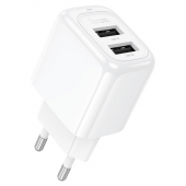 Сетевое зарядное устройство 2USB Hoco CS 51A 2.4A White