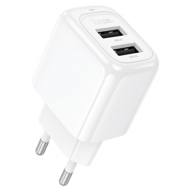 Сетевое зарядное устройство 2USB Hoco CS 51A 2.4A White