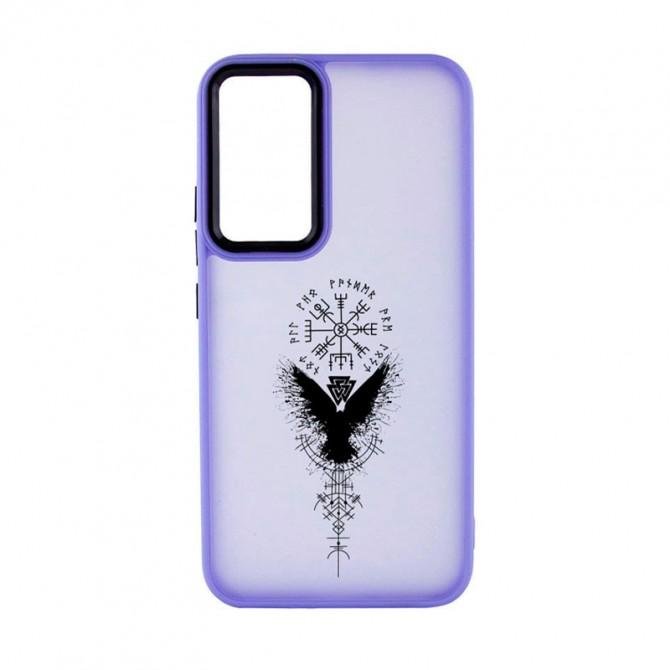 Силиконовая накладка OPrint Cкандынавия для Xiaomi Redmi Note 11 Pro/12 Pro 4G Крылья/фиолетовый