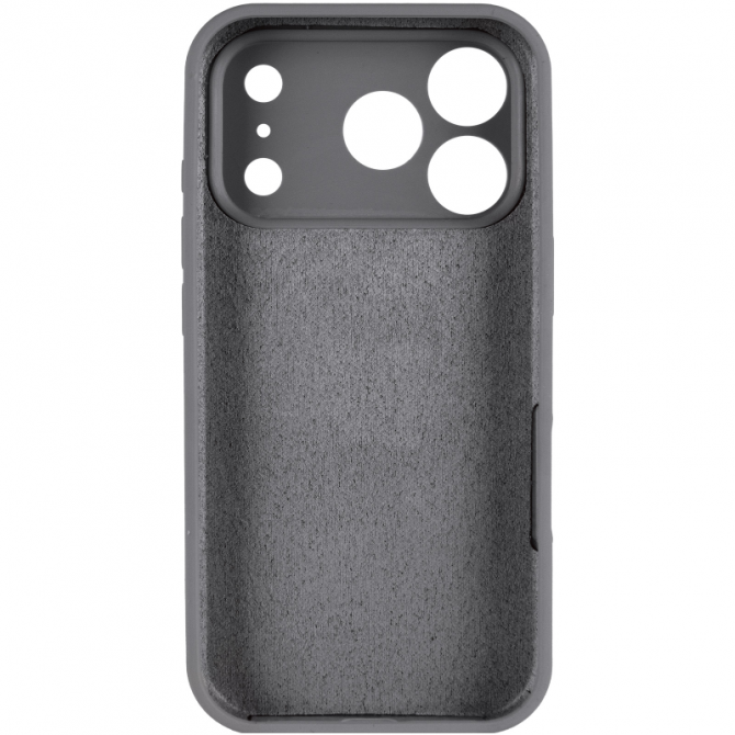 Силиконовый чехол для iPhone 17 Pro Dark Grey FULL (NO LOGO)-2