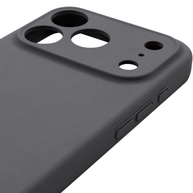 Силиконовый чехол для iPhone 17 Pro Dark Grey FULL (NO LOGO)-3