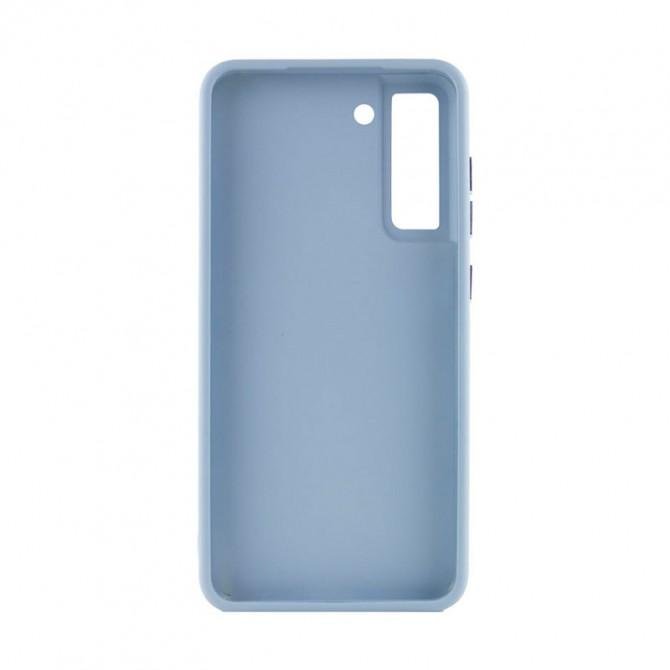 TPU чехол Bonbon Metal Style для Samsung Galaxy S21 FE Голубой-1