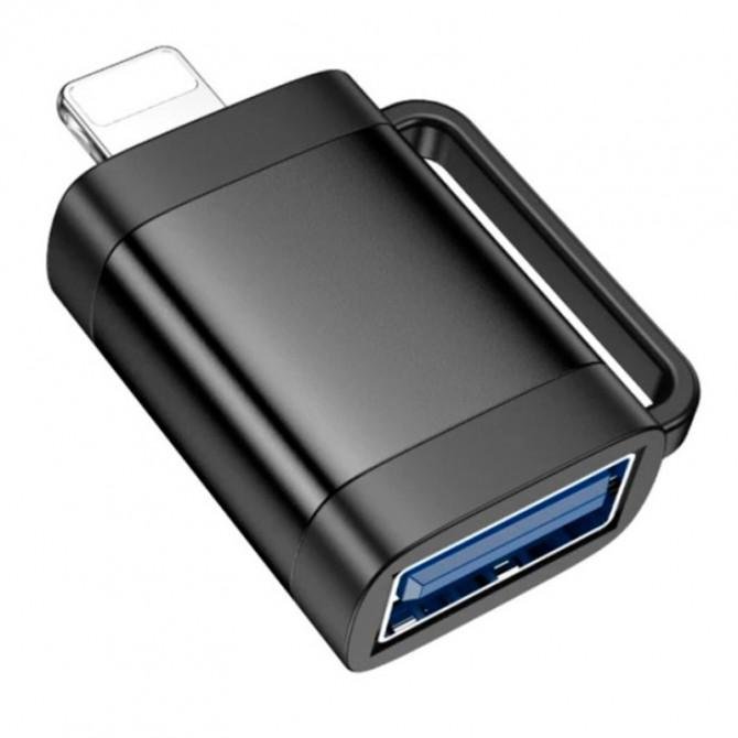 Перехідник Hoco UA31A Lightning male to USB OTG Black-1