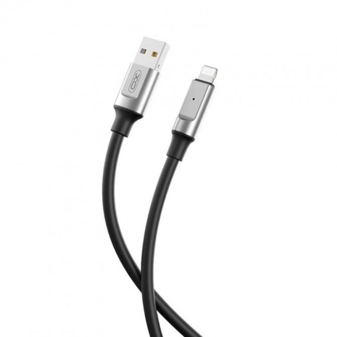 Кабель USB XO NB251 Liquid Silicone Rubber Lightning 6A/1m Black