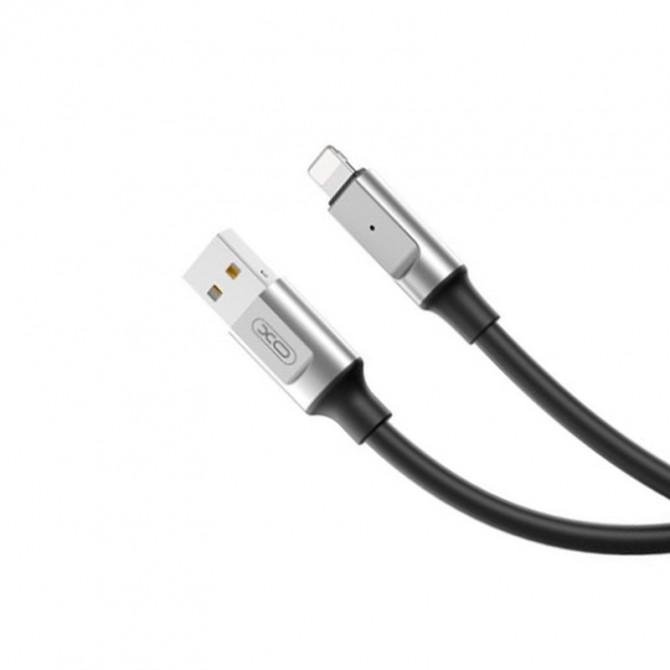 Кабель USB XO NB251 Liquid Silicone Rubber Lightning 6A/1m Black-1