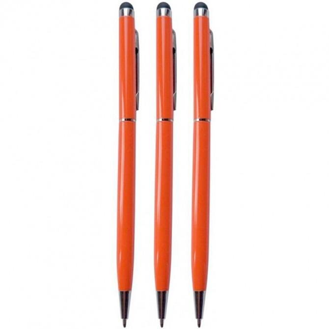 Стилус емкостный, металлический, оранжевый