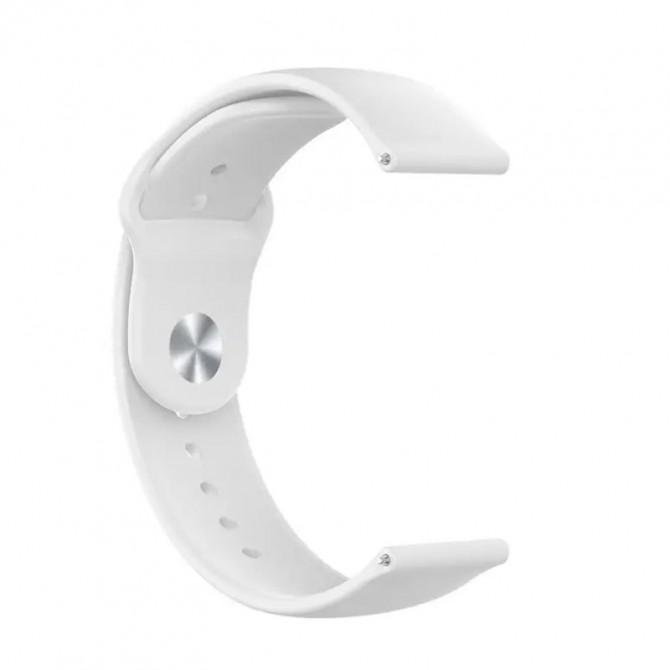 Ремешок универсальный силиконовый Semi-twill 20mm Белый-1